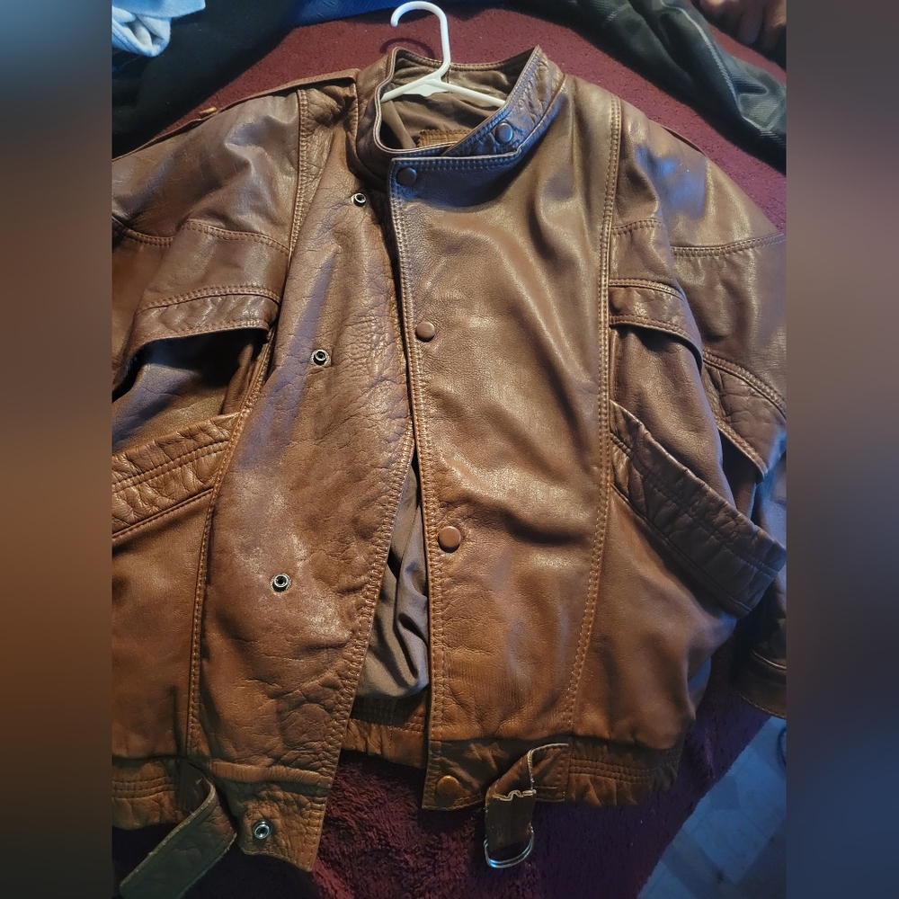 Woman's leather coat